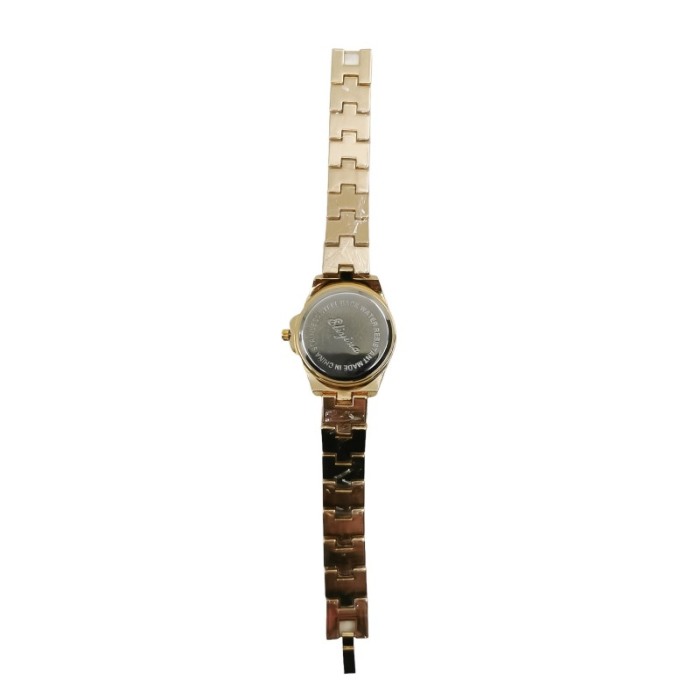 Ceas dama LuxuryFlower, mecanism Quartz, bratara metalica aurie, pietre, 20 cm, design elegant, comfortabil si versatil [5]