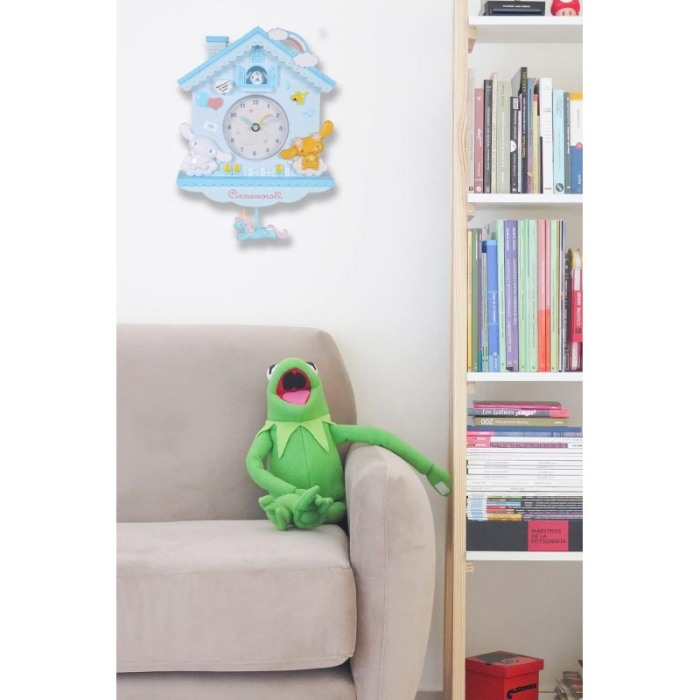 Ceas de perete decorativ Cute Wonderland, pentru camera copilului, 25x30x5 cm, albastru, Doty® [9]