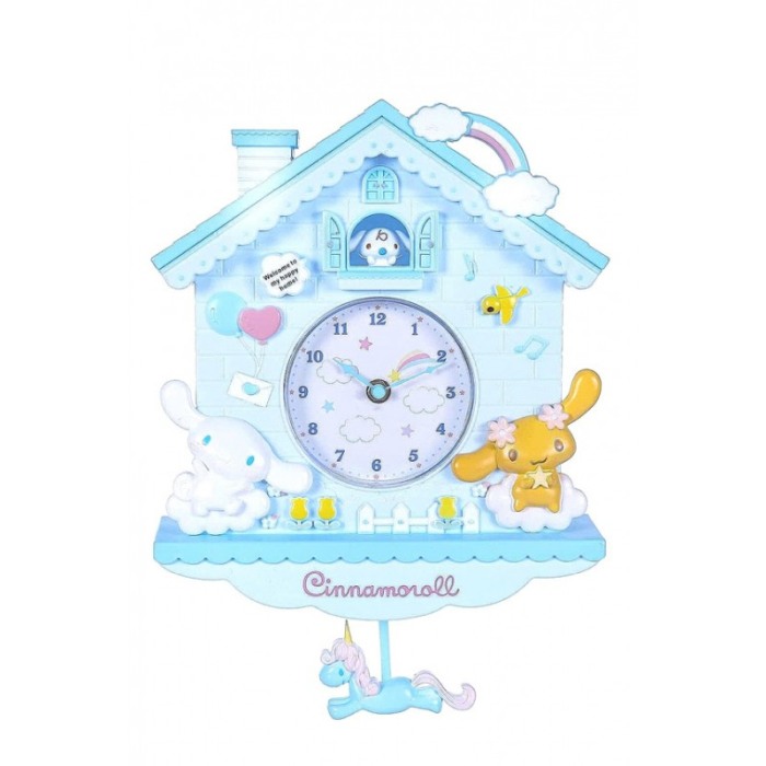 Ceas de perete decorativ Cute Wonderland, pentru camera copilului, 25x30x5 cm, albastru, Doty® [2]