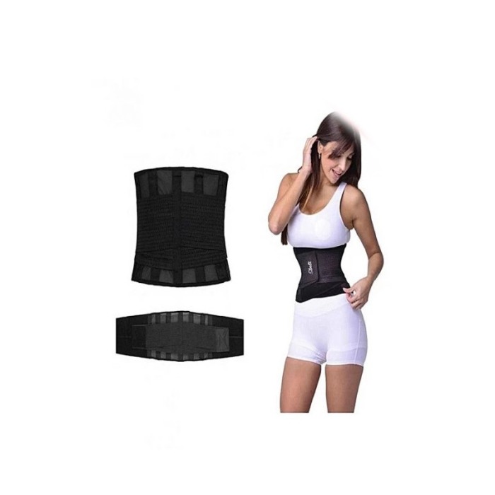 Centura Clepsydra Look ,pentru slabit si modelarea taliei, tip corset,adaptare gratuala cu scai pentru talie , L/XL, 70 cm,negru [5]
