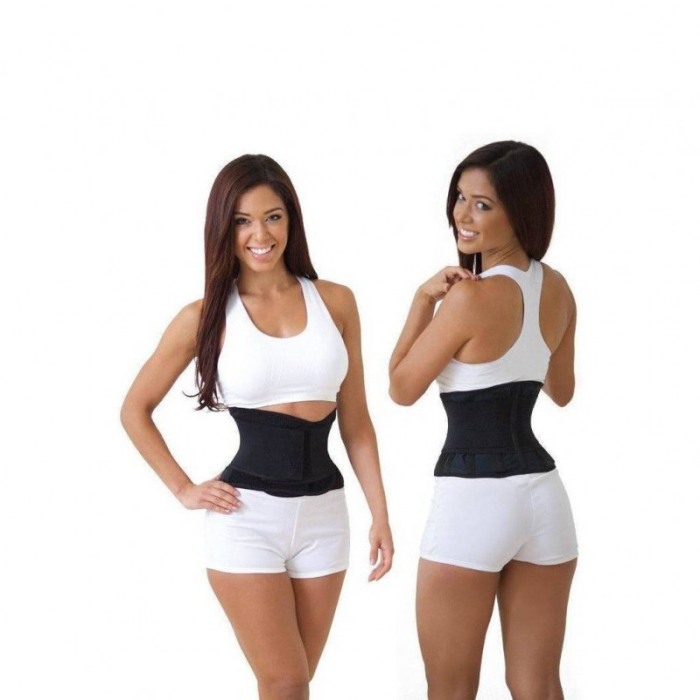 Centura Clepsydra Look ,pentru slabit si modelarea taliei, tip corset,adaptare gratuala cu scai pentru talie , L/XL, 70 cm,negru [2]