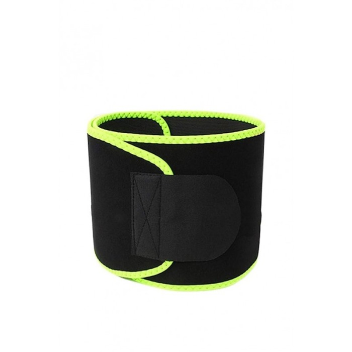 Centura de slabit FittnessBelt, marime universala, subtiaza, tonifica, unisex, prindere cu scai, 90x19 cm, negru/galben, Doty®️ [4]
