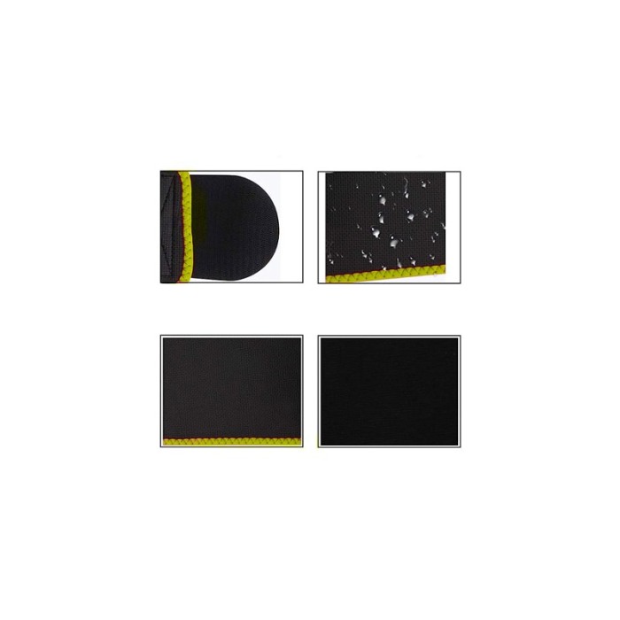 Centura de slabit FittnessBelt, marime universala, subtiaza, tonifica, unisex, prindere cu scai, 90x19 cm, negru/galben, Doty®️ [3]