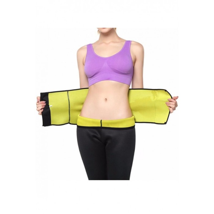 Centura de slabit HealthyWaist, marime universala, subtiaza, tonifica, unisex, prindere cu scai, 110x24 cm , negru [5]