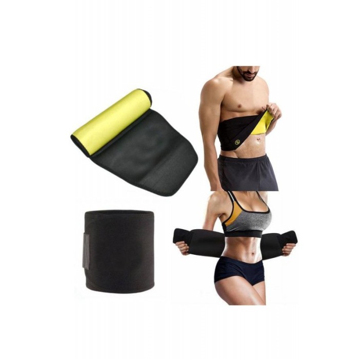 Centura de slabit HealthyWaist, marime universala, subtiaza, tonifica, unisex, prindere cu scai, 110x24 cm , negru [2]