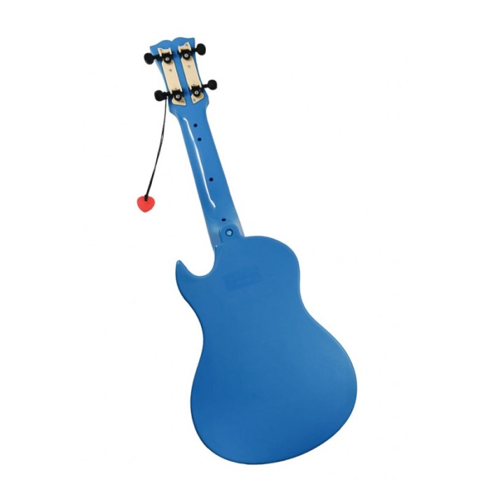 Chitara clasica de jucarie pentru copii Lalala Guitar Doty®, interactiva, pana inclusa, 4 corzi, albastra [4]