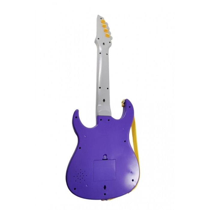 Chitara de jucarie electrica pentru copii Rockstar Guitar Doty®, interactiva, 4 corzi, curea , mov [3]