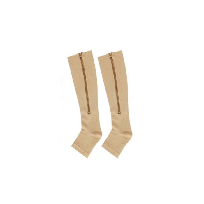 Ciorapi compresivi ZipperSoft, pentru imbunatatirea circulatiei sanguine,nude,S/M [6]