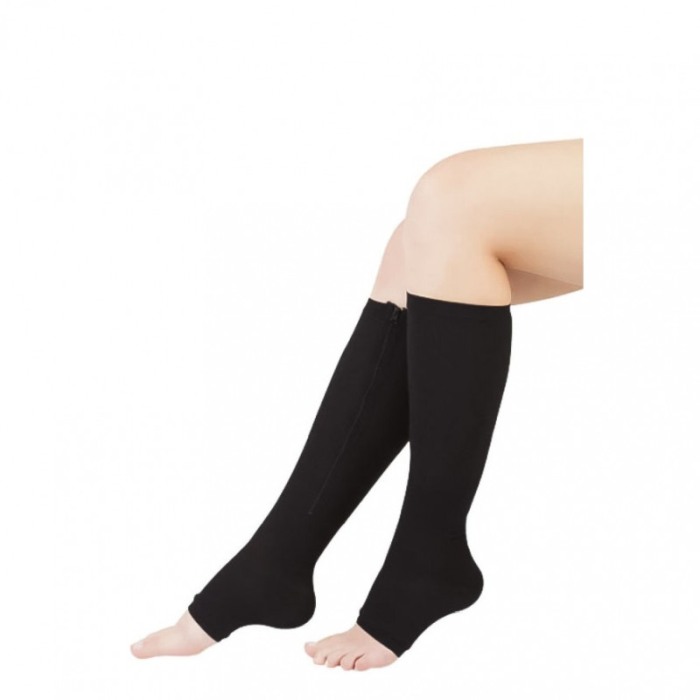 Ciorapi compresivi ZipperSoft, pentru imbunatatirea circulatiei sanguine,universale, negru, S/M [1]