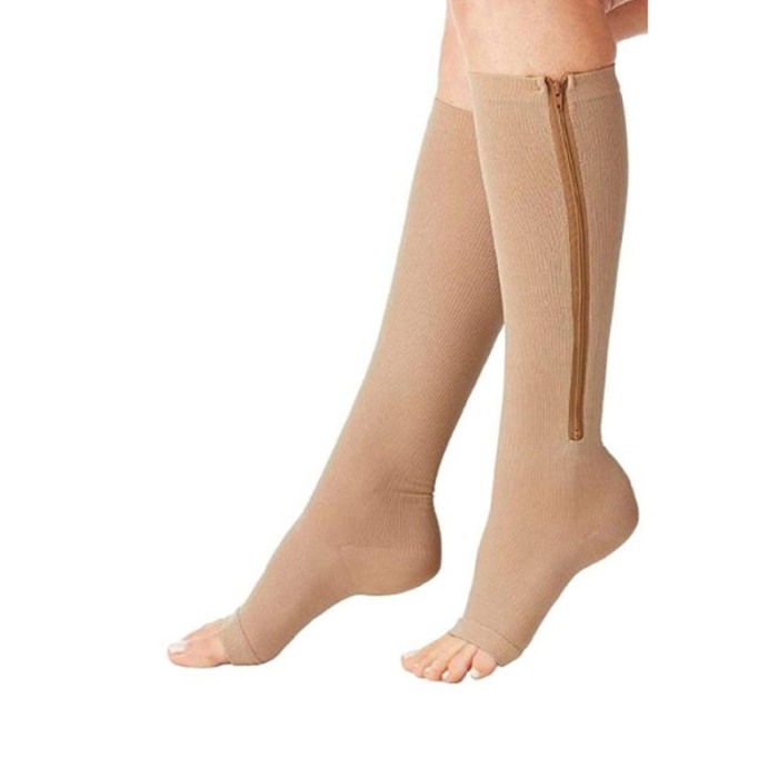 Ciorapi compresivi ZipperSoft, pentru imbunatatirea circulatiei sanguine,universale, nude, L/XL [2]