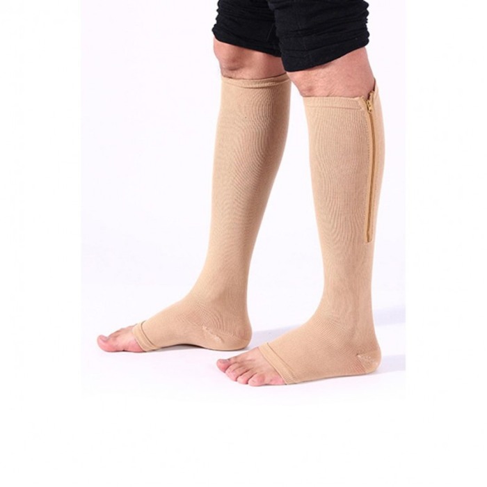 Ciorapi compresivi ZipperSoft, pentru imbunatatirea circulatiei sanguine,universale, nude, L/XL [3]