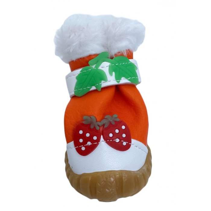 Cizmulite Strawberry Boots, cu scai pentru catei de talie foarte mica, masura XL, rosu,6 x 5 cm [4]