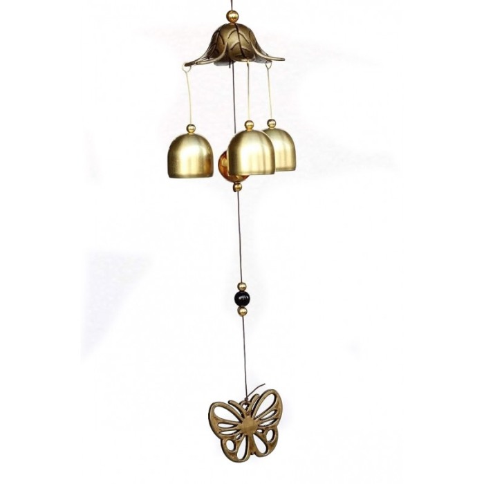 Clopotei de vant FengButterfly, cu fluturele transformarii,pentru metamorfoza si schimbare, bronz, 44 cm, Doty®️ [3]