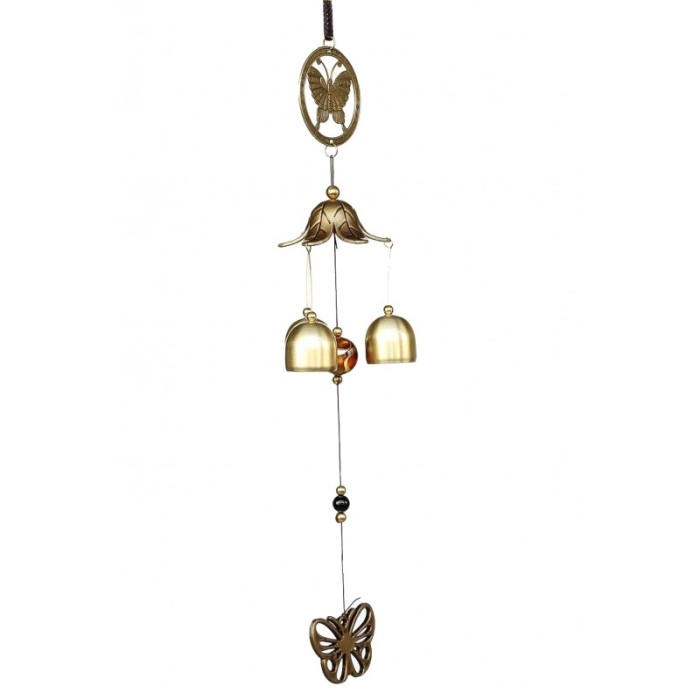Clopotei de vant FengButterfly, cu fluturele transformarii,pentru metamorfoza si schimbare, bronz, 44 cm, Doty®️ [1]