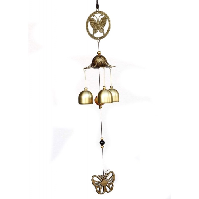 Clopotei de vant FengButterfly, cu fluturele transformarii,pentru metamorfoza si schimbare, bronz, 44 cm, Doty®️ [2]