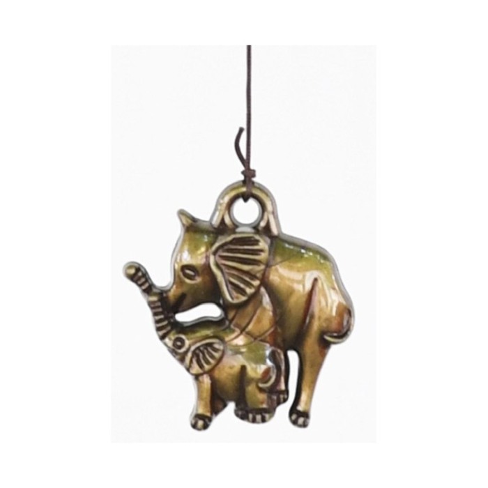 Clopotei de vant FengElephant, cu elefantul norocos, pentru prosperitate si liniste, 5 tuburi, bronz, 51 cm, Doty®️ [4]
