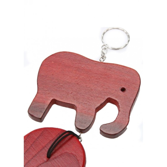 Clopotei de vant FengWoodElephant, cu elefantul norocos, design elegant din metal si lemn, argintiu, 44 cm, Doty®️ [3]