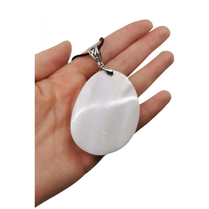 Colier dama FashionShell, cu scoica crem si siret negru, 29 cm, vintage, Doty [3]