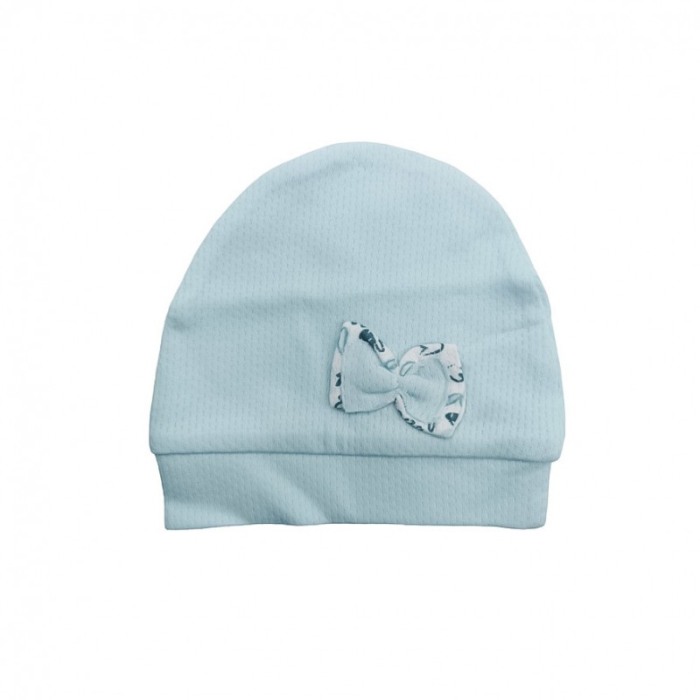 Compleu pentru bebelusi 0-3 luni BabyBlue, 3 piese, 100% bumbac, 56 cm, alb/albastru deschis, Doty®️ [4]