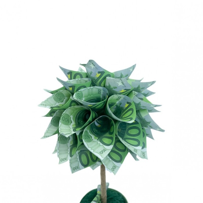 Copac decorativ EUR Tree, in ghivechi, design creativ,model euro, 34 cm, verde [3]
