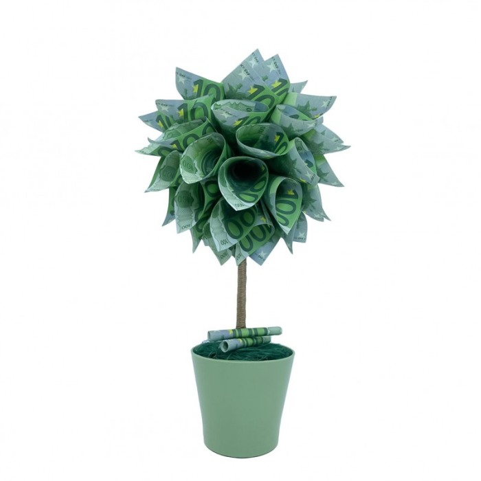 Copac decorativ EUR Tree, in ghivechi, design creativ,model euro, 34 cm, verde [4]