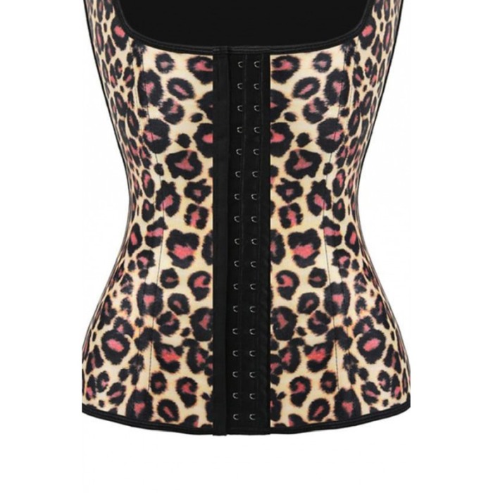 Corset FlatBellY Leopard Design ,tip sauna  pentru slabit,L/XL,bej [3]