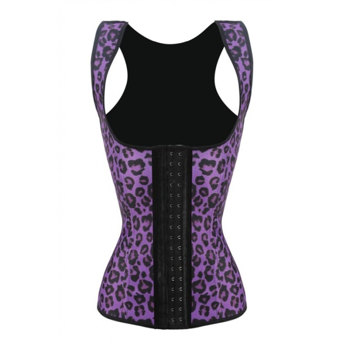 Corset FlatBellY Leopard Design ,tip sauna  pentru slabit,L/XL,mov [1]