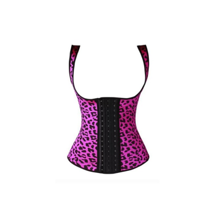 Corset FlatBellY Leopard Design ,tip sauna  pentru slabit,L/XL,roz [1]