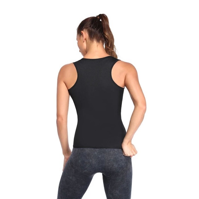 Corset FlatBellY tip sauna  pentru slabit,S, negru [4]