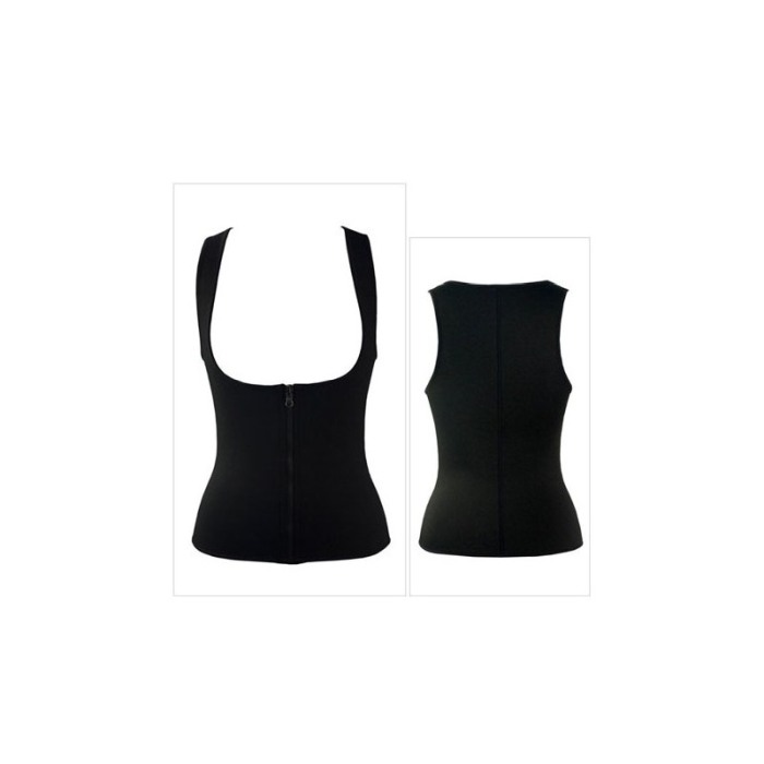 Corset FlatBellY tip sauna  pentru slabit,S, negru [3]