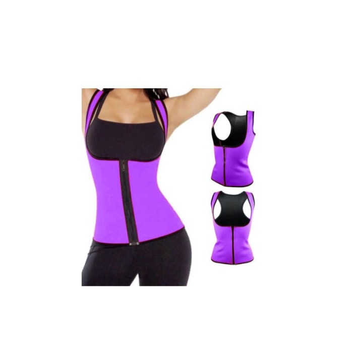 Corset FlatBellY tip sauna  pentru slabit,XL ,mov [5]
