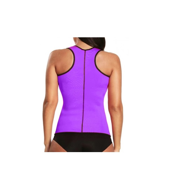 Corset FlatBellY tip sauna  pentru slabit,XL ,mov [3]
