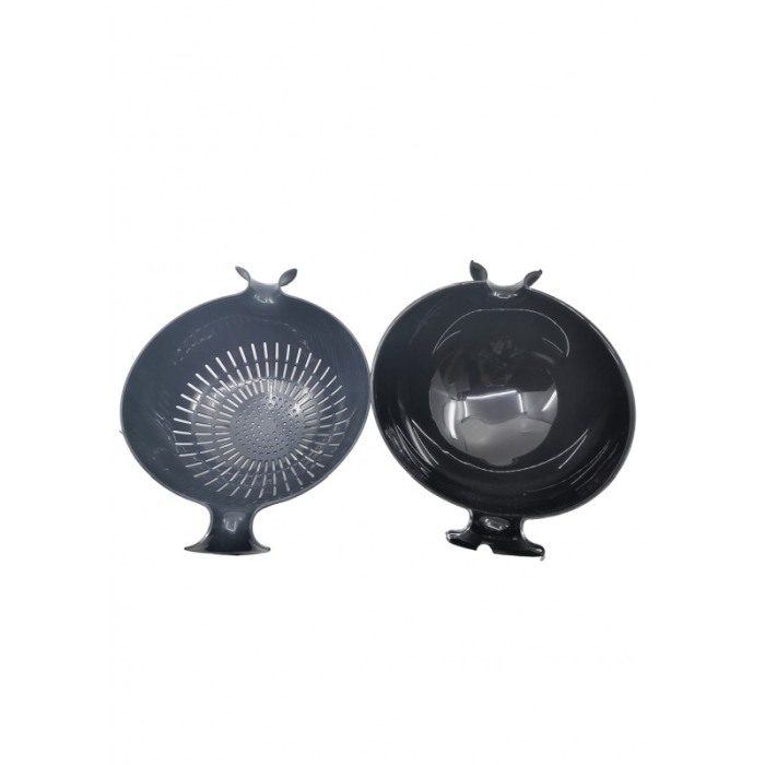 Cos dublu rotativ pentru strecurat legumele, fructele sau pastele, usor de utilizat, 30x12 cm, gri, Doty®️ [2]