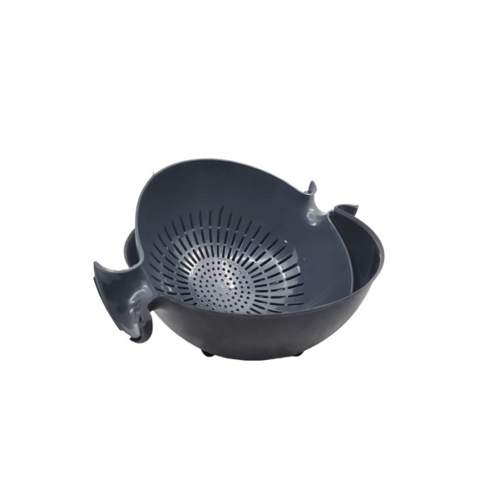 Cos dublu rotativ pentru strecurat legumele, fructele sau pastele, usor de utilizat, 30x12 cm, gri, Doty®️ [1]