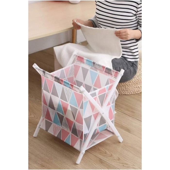 Cos pentru rufe LaundrySpace Doty®, pliabil, design creativ, imprimeu grafic, multicolor, 37x31 cm [2]