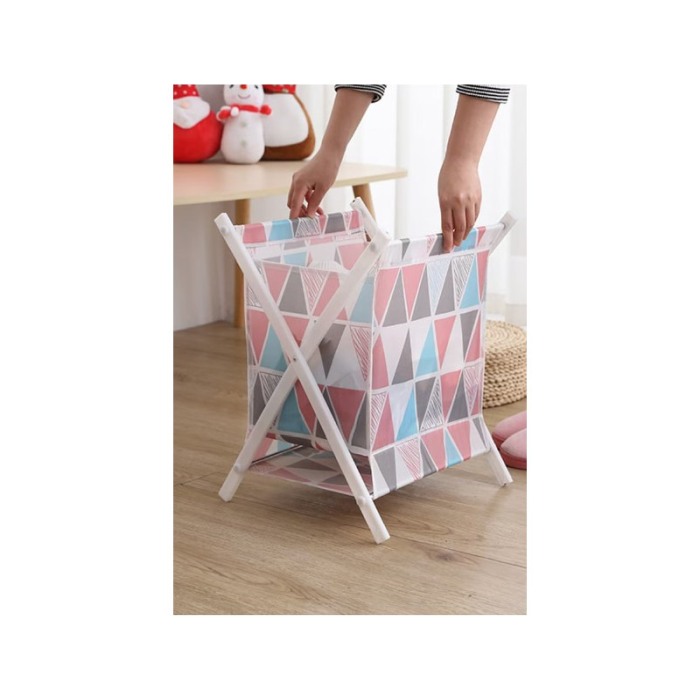 Cos pentru rufe LaundrySpace Doty®, pliabil, design creativ, imprimeu grafic, multicolor, 37x31 cm [1]