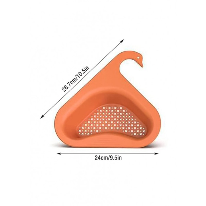 Cos scurgere multifunctional pentru chiuveta SinkGad Doty.ro®, 27x24 cm, sistem de prindere, materiale de calitate, portocaliu [3]