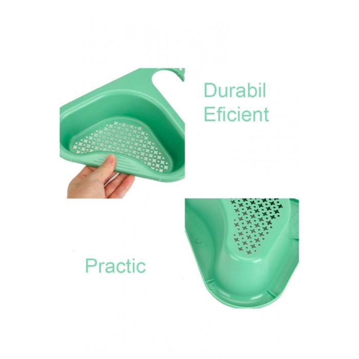 Cos scurgere multifunctional pentru chiuveta SinkGad Doty.ro®, 27x24 cm, sistem de prindere, materiale de calitate, verde [3]