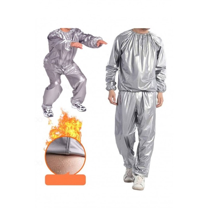 Costum pentru slabit HotRapidLoss,argintiu,unisex, marime 3XL [4]