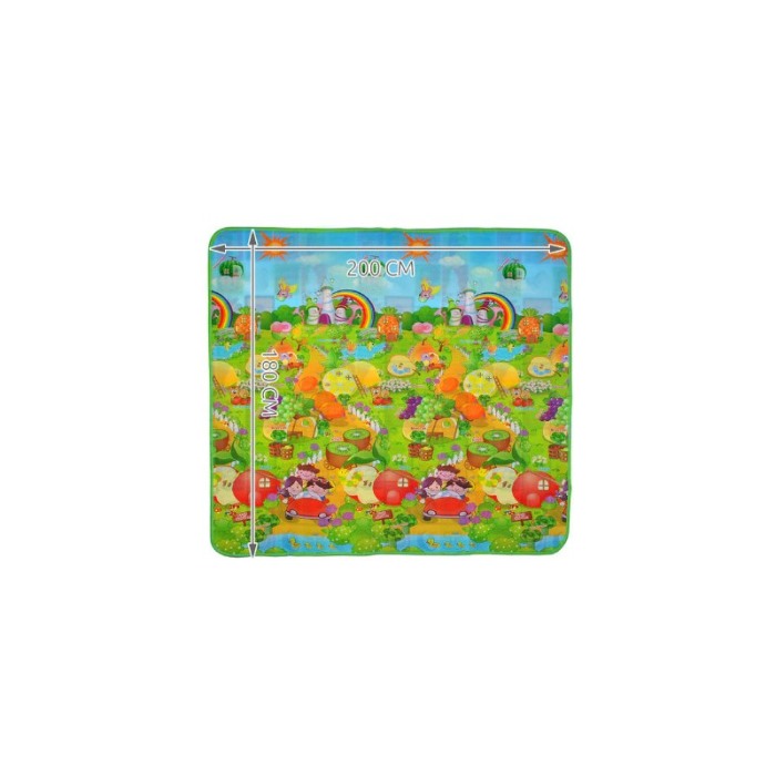 Covoras de joaca termoizolant RainbowWorld, 200x180 cm, 2 fete, educational, cu imprimeu, multicolor, Doty®️ [3]