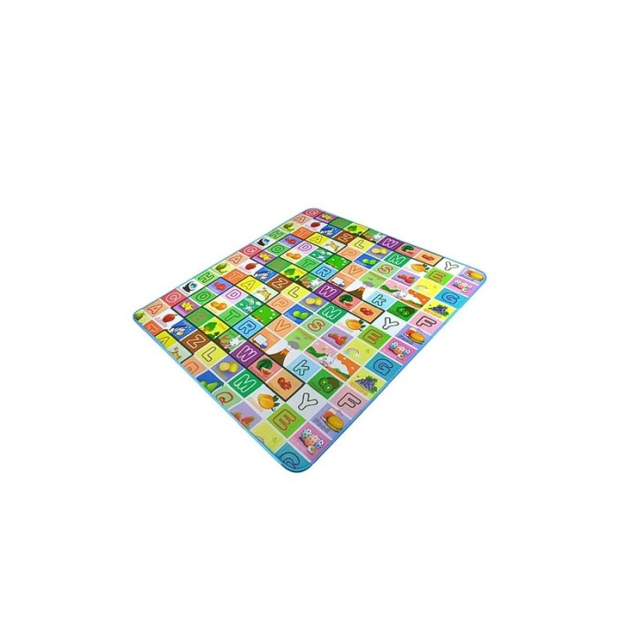 Covoras de joaca termoizolant Zoo World, 200x180 cm, 2 fete, educational, cu imprimeu, multicolor, Doty®️ [4]