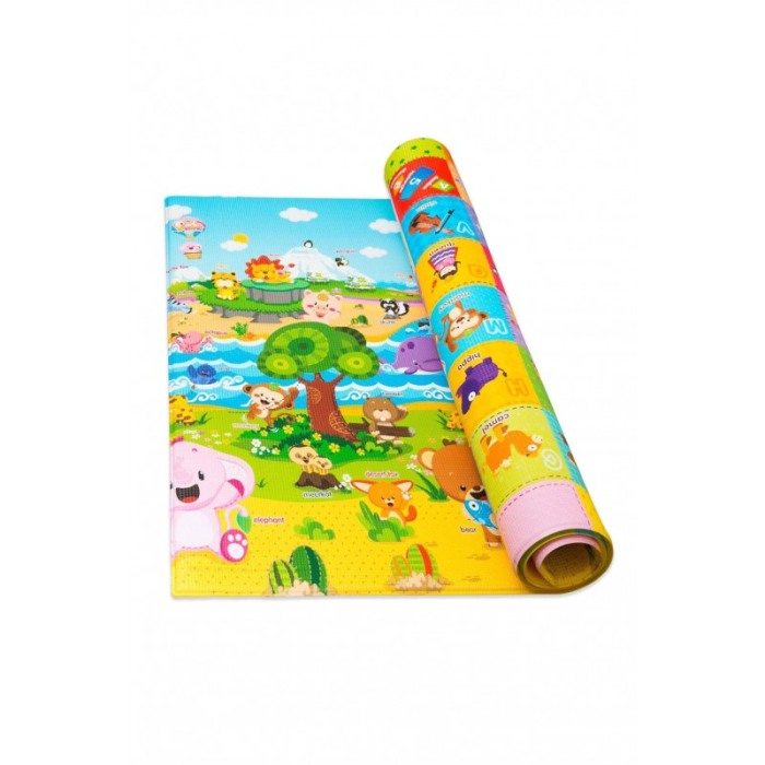Covoras de joca termoizolant Animals World, 180x150 cm, 2 fete, educational, cu imprimeu, multicolor, Doty®️ [1]