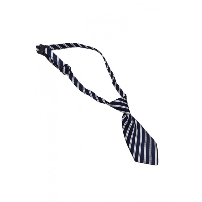 Cravata Fashion Raley, pentru animale de talia mica, 44-32 cm, reglabila, model dungi, bleumarin, Doty® [3]