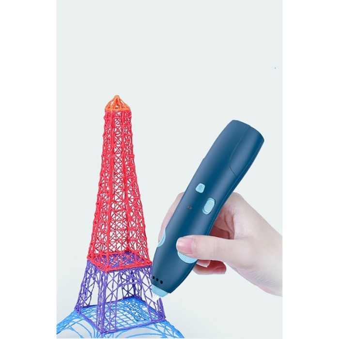 Creion 3D Blue Pen pentru Desenat Obiecte 3D, filament 1.75 mm, temperatura scazuta, sigur, albastru [6]