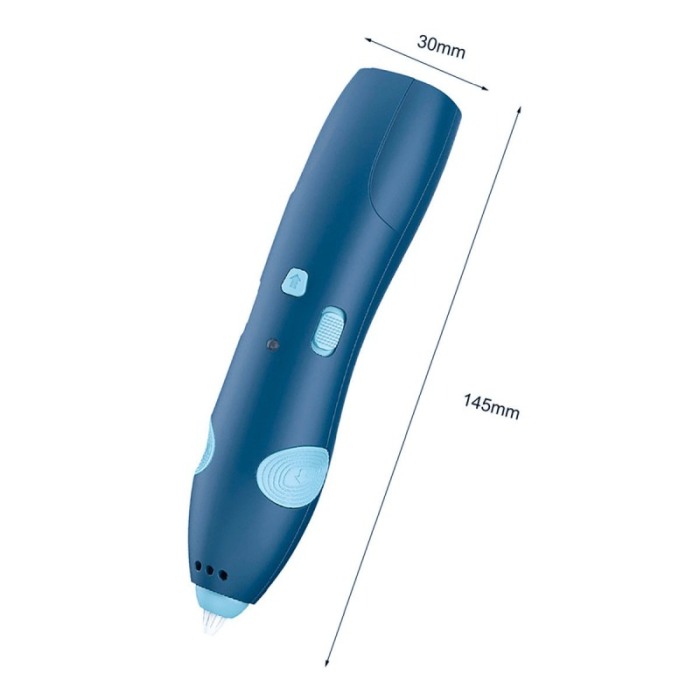 Creion 3D Blue Pen pentru Desenat Obiecte 3D, filament 1.75 mm, temperatura scazuta, sigur, albastru [2]