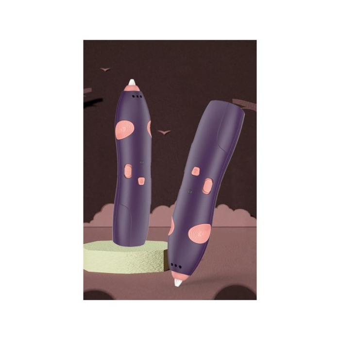 Creion 3D Violet Pen pentru Desenat Obiecte 3D, filament 1.75 mm, temperatura scazuta, USB inclus, sigur, violet [6]