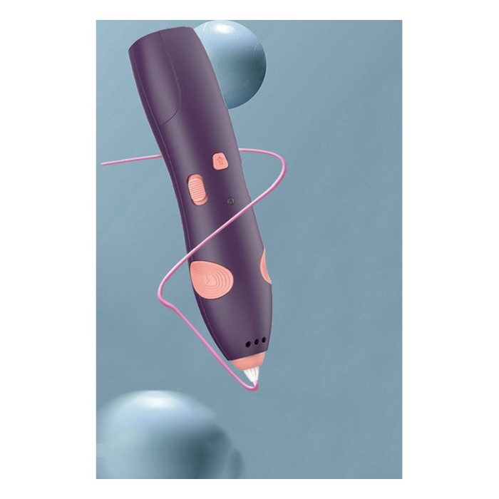 Creion 3D Violet Pen pentru Desenat Obiecte 3D, filament 1.75 mm, temperatura scazuta, USB inclus, sigur, violet [5]