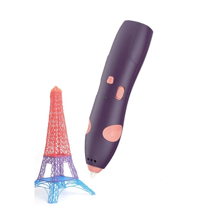 Creion 3D Violet Pen pentru Desenat Obiecte 3D, filament 1.75 mm, temperatura scazuta, USB inclus, sigur, violet [3]