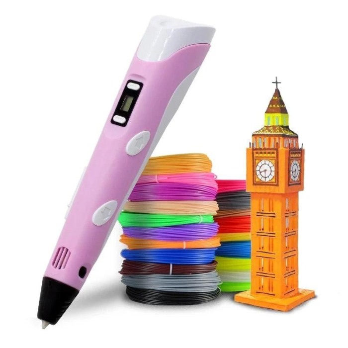 Creion Painting Pen pentru Desenat Obiecte 3D, filament 1.75 mm ,temperatura 230C, roz [3]