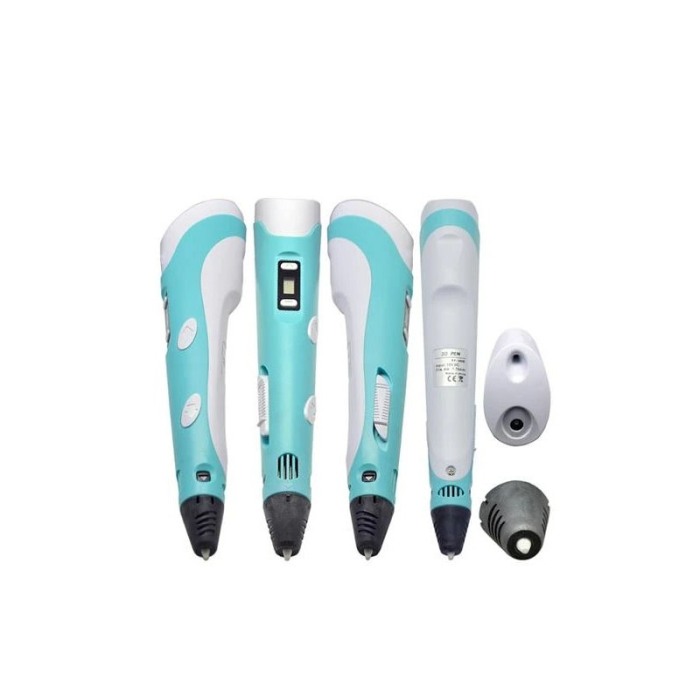 Creion Painting Pen pentru Desenat Obiecte 3D, filament 1.75 mm , temperatura 230C, turcoaz/alb [2]
